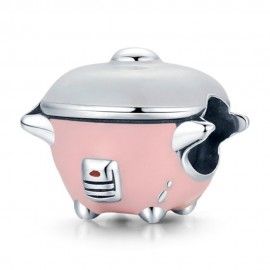 Sterling silver charm Rice cooker