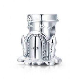 Sterling silver charm Forest castle