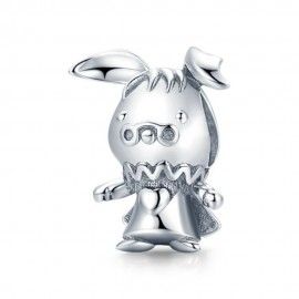 Sterling silver charm Prince rabbit