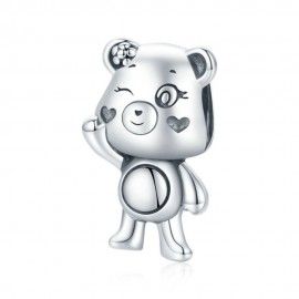 Sterling silver charm Forest bear