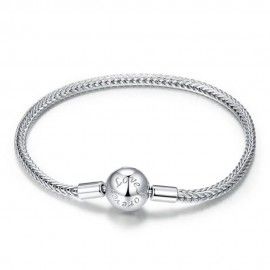 Sterling silver charm bracelet Love forever