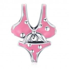 Charm in argento Bikini rosa