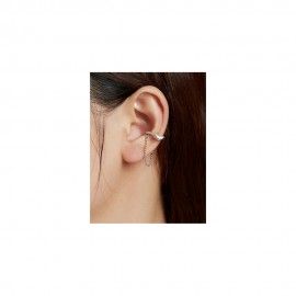 Silver earring Bone 1 piece