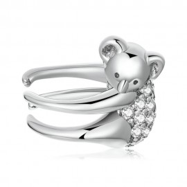 Silver earring Koala 1 piece