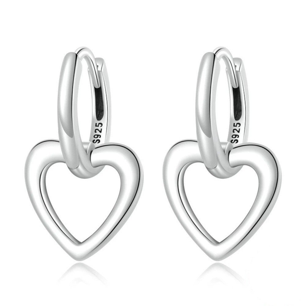 Zilveren oorbellen Liefde