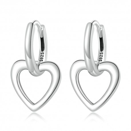 Silver earrings Love