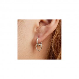 Silver earrings Love