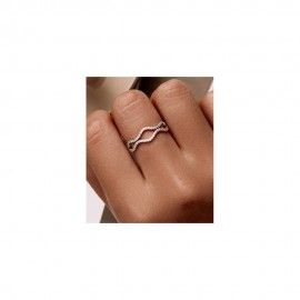 Sterling silver ring Wave