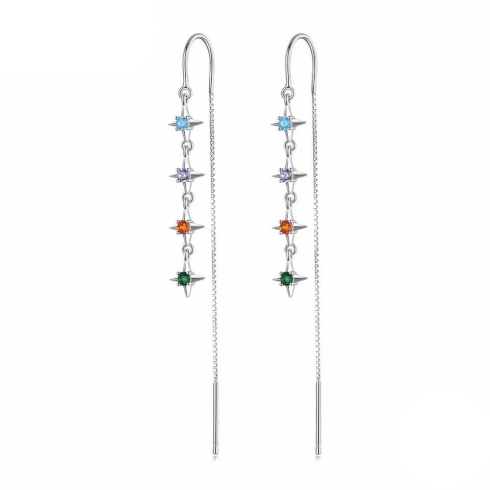 Silver earrings Stars