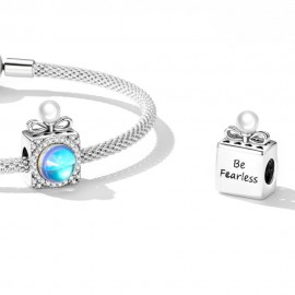 Sterling silver charm Be fearless