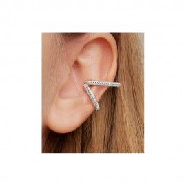 Silver earring Geometric 1 piece
