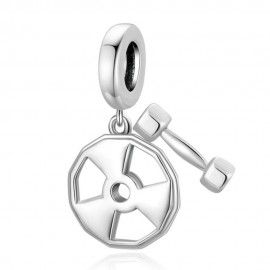 Sterling silver pendant charm Fitness equipment