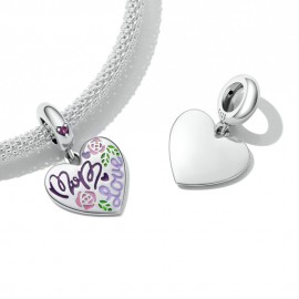 Charm pendente in argento Amore materno
