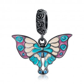 Sterling Silber Charm-Anhänger Künstlerischer Schmetterling