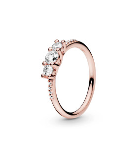 Rose gold Three-Stone Zirconia Ring
