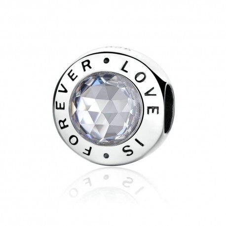 Sterling silver charm love is forever