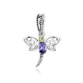 Sterling silver pendant charm dragonfly