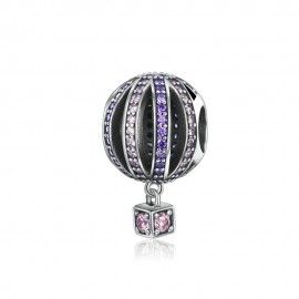 Charm pendente in argento Mongolfiera