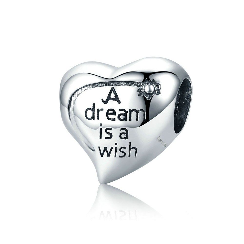 Sterling silver charm A dream is a wish