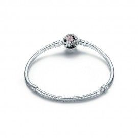 Sterling silver charm bracelet Cherry blossom