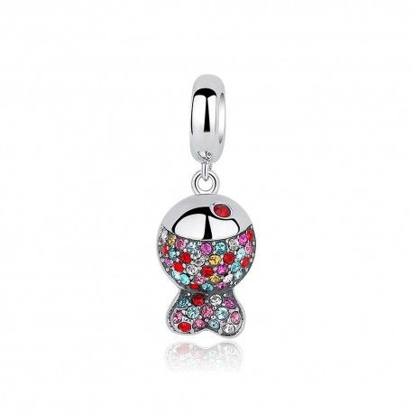 Charm pendente in argento Pesce