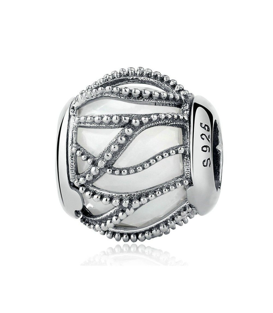 Sterling silver charm Beautiful radiance white Sterling silver charm Beautiful radiance white