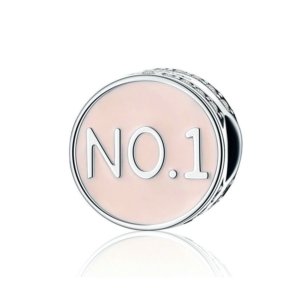 Sterling silver charm Number 1 confidence