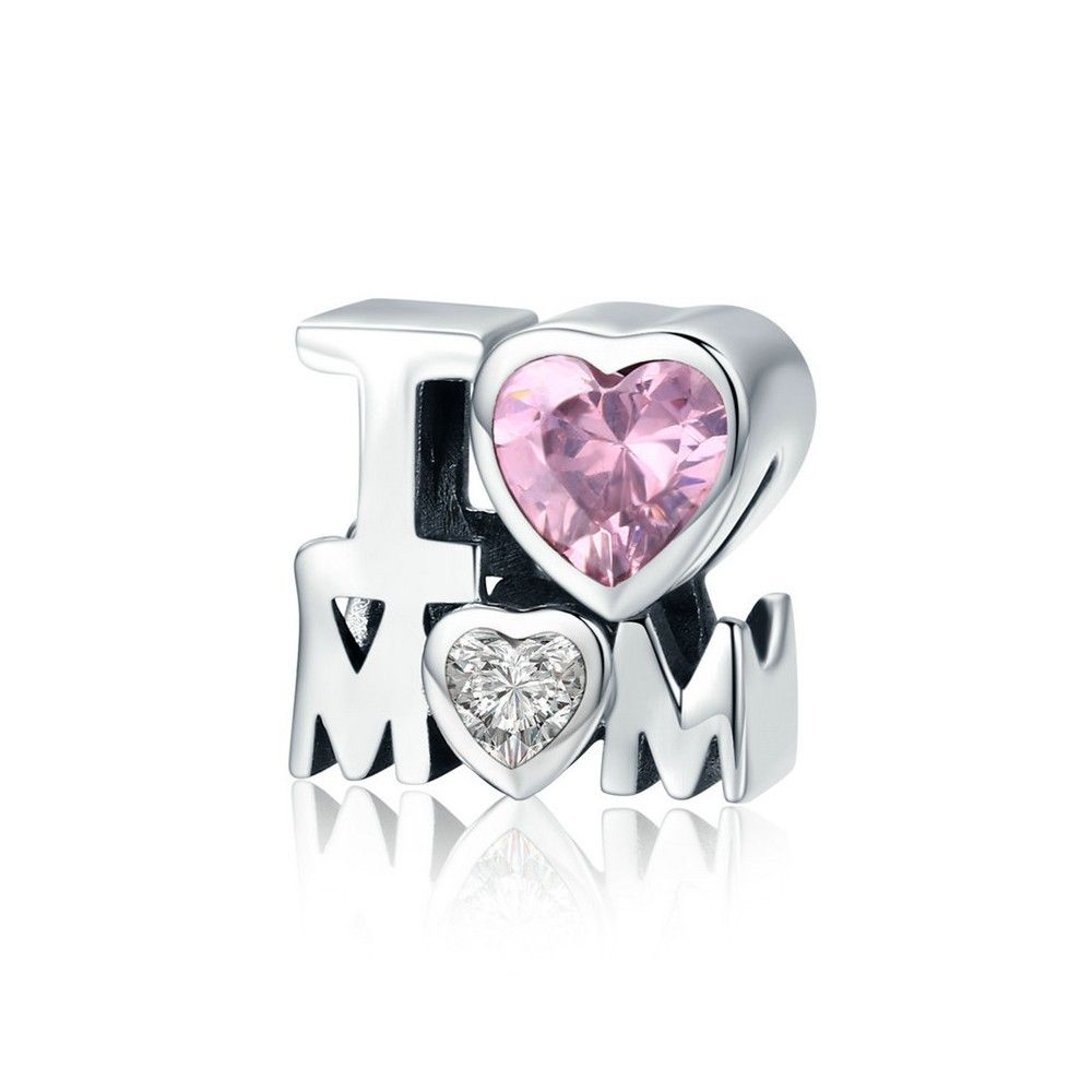 Sterling silver charm I love mom