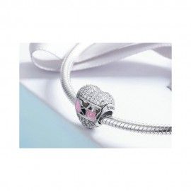 Charm in argento Amo i cosmetici