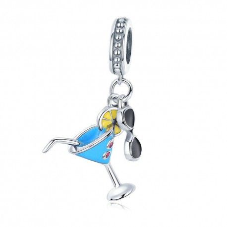Sterling Silber Charm-Anhänger Sommercocktail