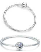 Bracelets maille serpent y bracelets joncs en argent sterling compatibles avec charms Pandora, Trollbeads, Tedora et d’autres marques !