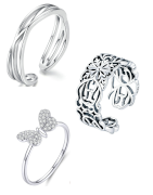 Fashionable sterling silver rings for your wedding, engagement, birthday or just to treat yourself!